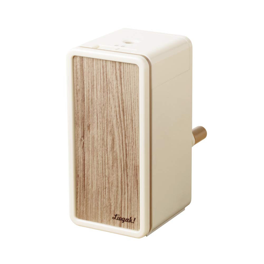 Sonic Japan Toppin Manual Pencil Sharpener Lv-4635-I Vertical Slim Ivory