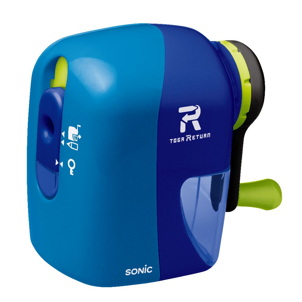 Sonic Japan Toga Return Manual Pencil Sharpener Blue Ek-7022-B