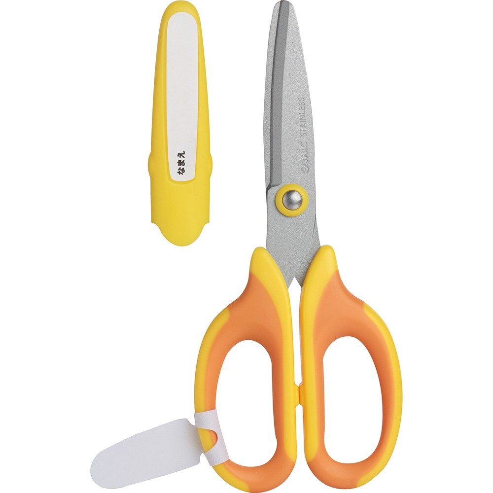 Sonic Japan Mega Saku School Scissors Left Hand Yellow Sk-367-Y