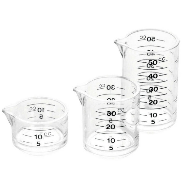 Suncraft 3-Piece Clear Measuring Cup Set