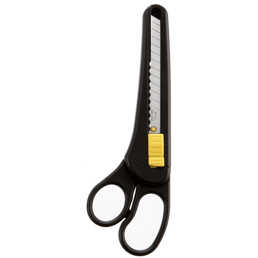 Sun-Star Japan Stationery Scissors With Cutter S3725030 - Black