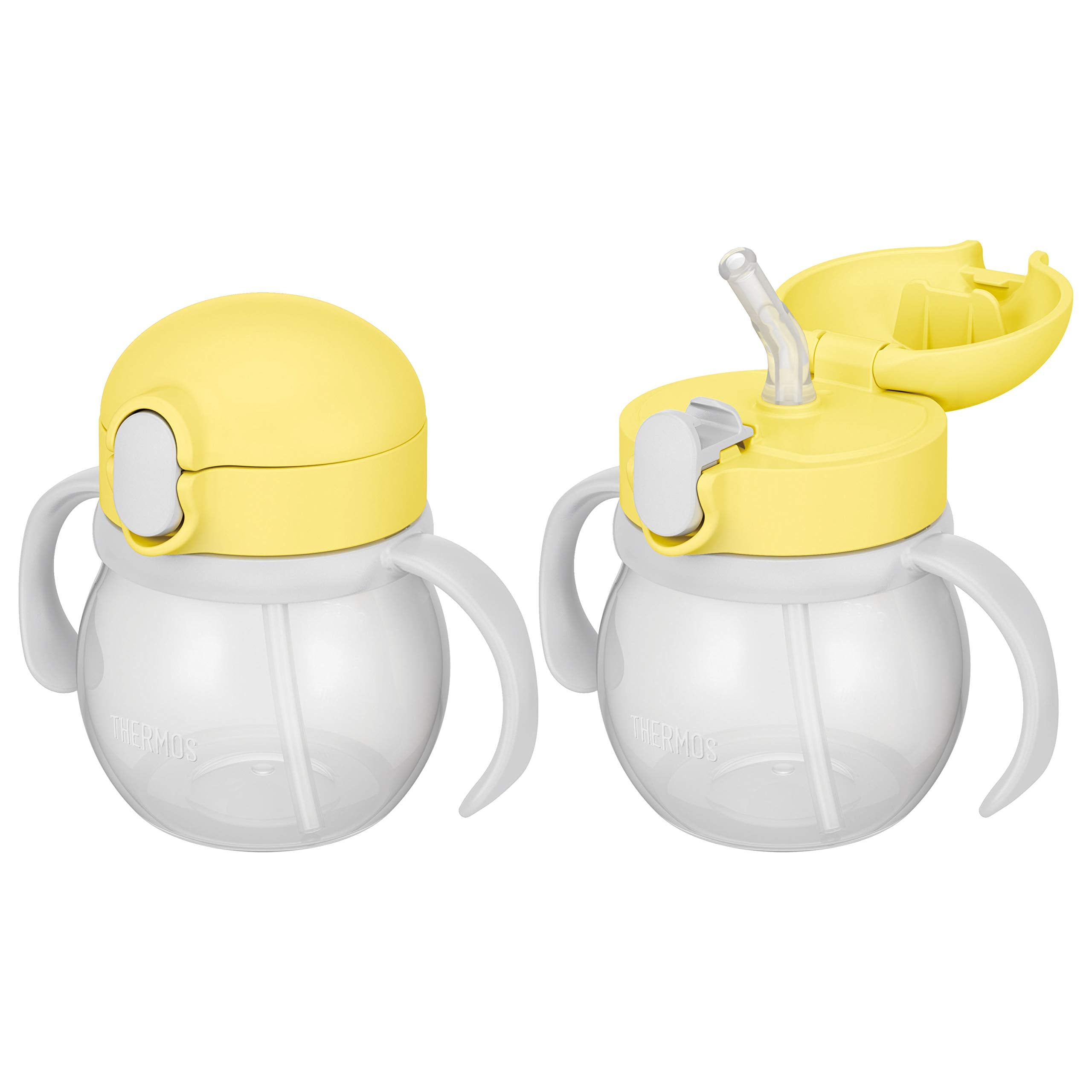 Thermos 250ml Leak-Proof Baby Straw Mug in Lemon Yellow