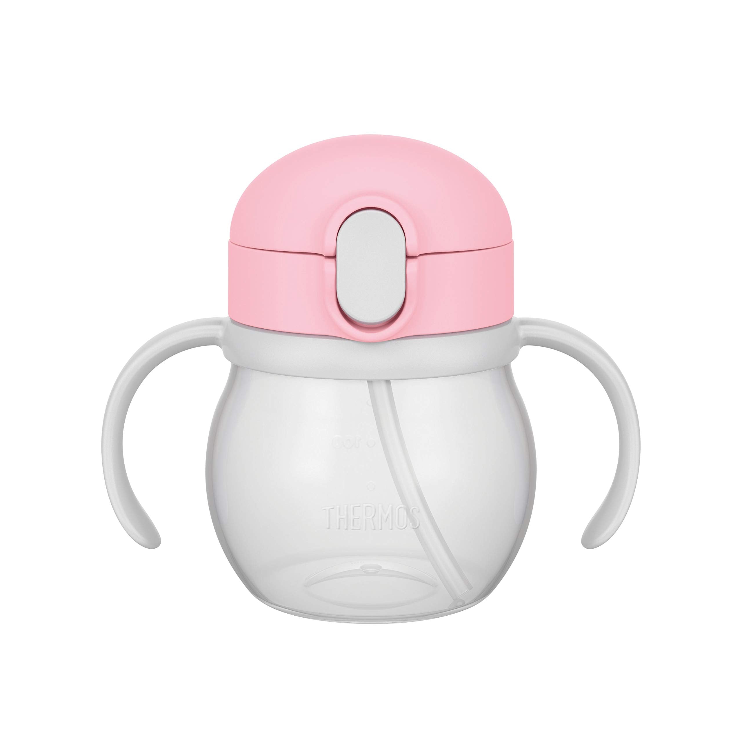 Thermos 250ml Baby Straw Mug Powder Pink Leak-Proof Design