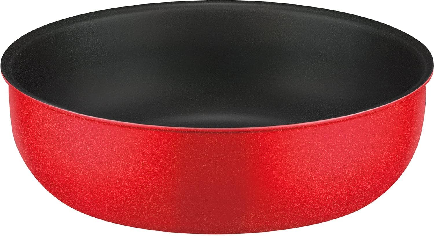 Thermos 24cm Durable Frying Pan with Removable Handle for Gas Stove - Bright Red