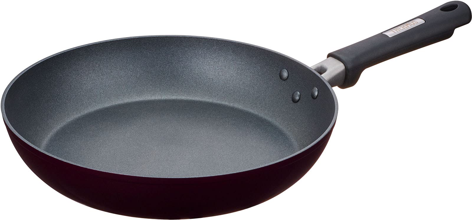 Thermos 28cm Plasma Hard Coating Black Frying Pan - IH Compatible KFC-028 BK