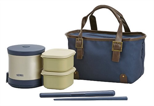 Thermos DBW-361 NVY Navy Insulated Lunch Box 0.8 Cups Capacity