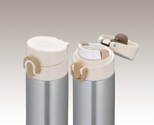 Thermos 0.3L Silver Vacuum Insulated Mobile Mug - One Touch Open Type