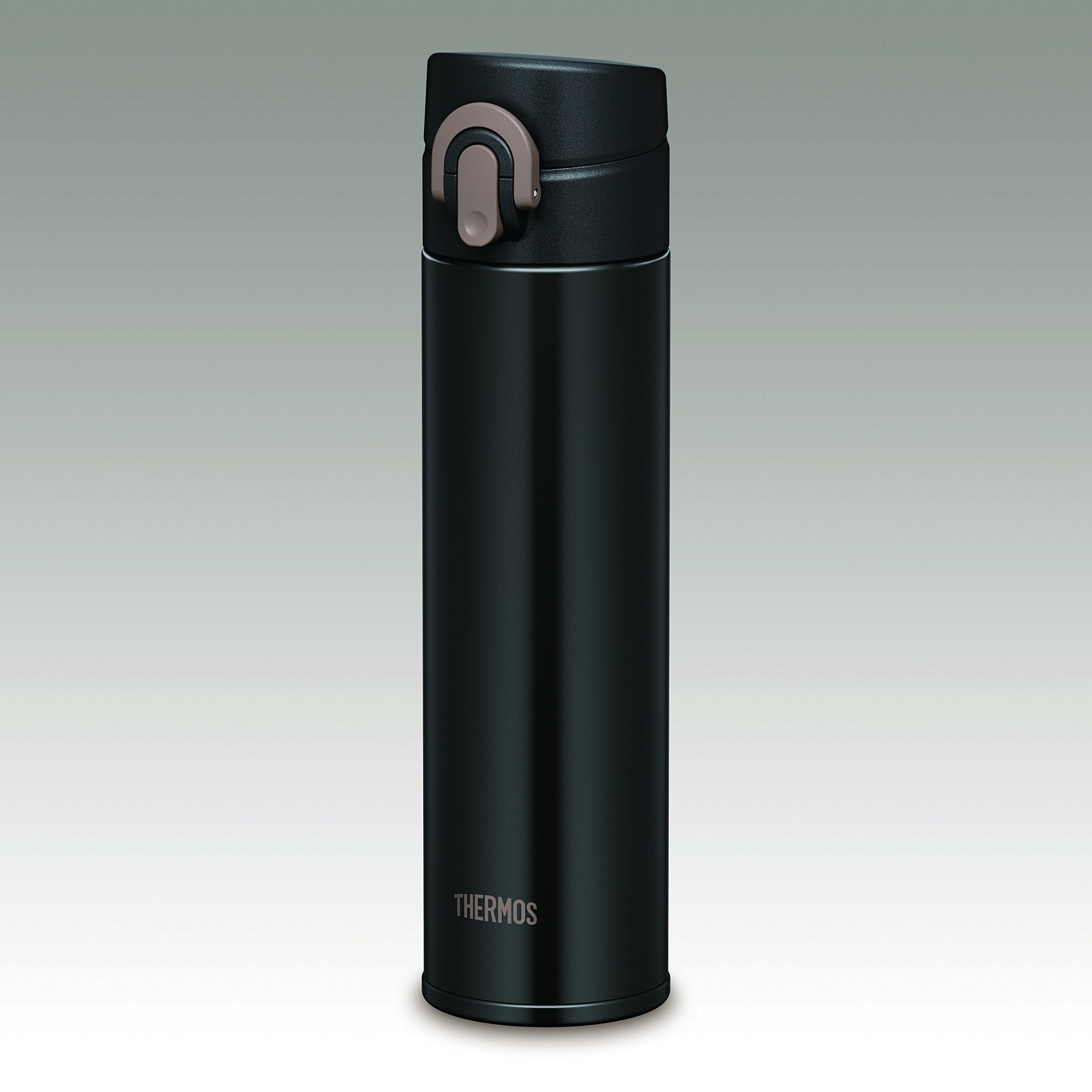 Thermos 0.4L Matte Black Vacuum Insulated Mobile Mug - One Touch Open Type