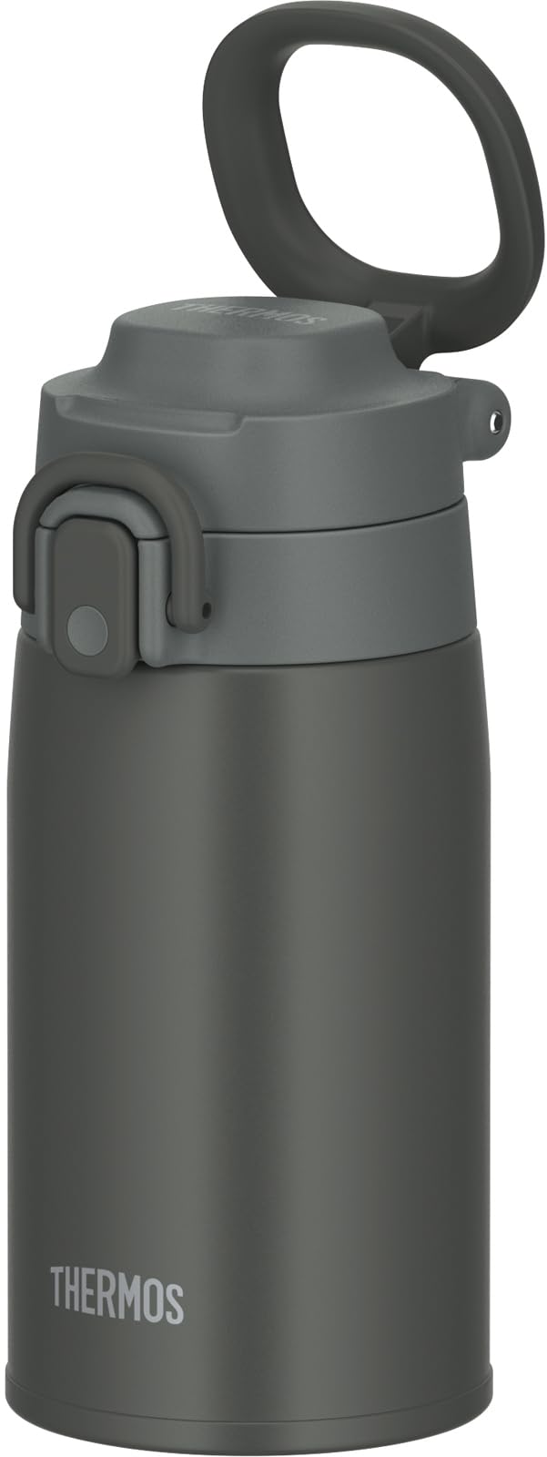 Thermos 400ml Dark Gray Vacuum Insulated Portable Mug with Carry Loop