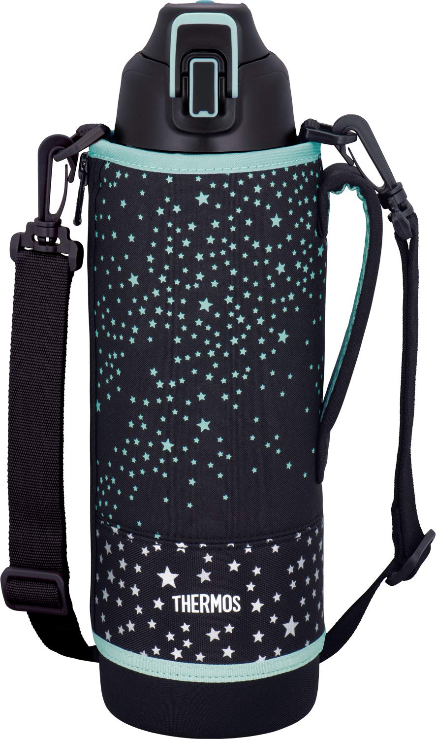 Thermos Black Star 1.5L Vacuum Insulated Sports Bottle for Cold Storage Fht-1501F Bkst