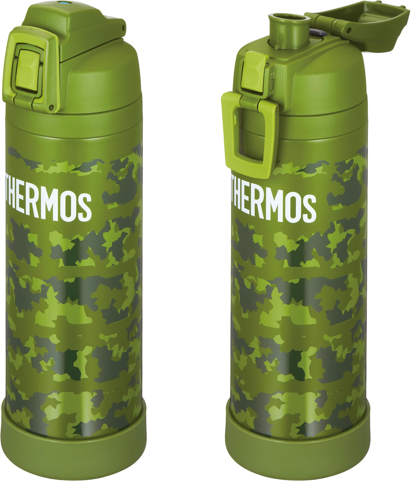 Thermos 1L Khaki Camouflage Cold Storage Sports Bottle with Strap - Fji-1001 Kk-C