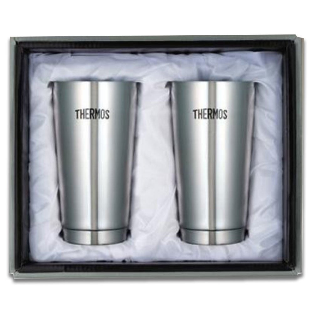 Thermos Jmo-Gp2 Vacuum Insulated 400ml Tumbler Set of 2 Silver