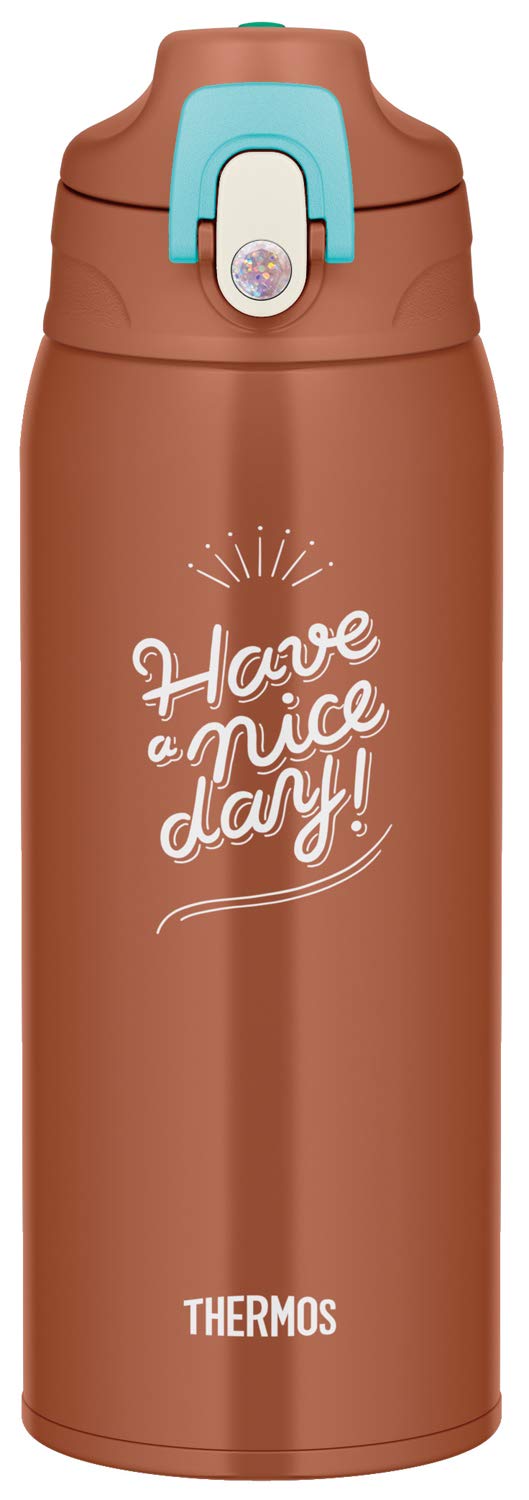 Thermos Vacuum Insulated Water Bottle 2-Way 0.8L/0.83L Brown Check Fjj-800Wf Bwc