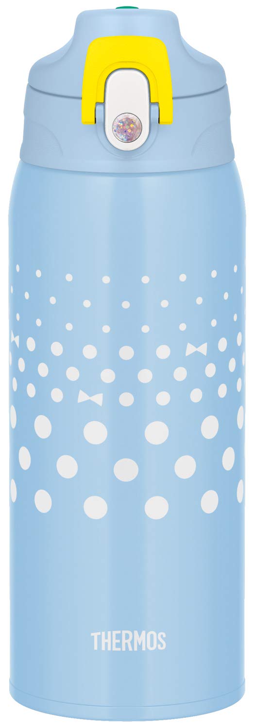 Thermos Vacuum Insulated Water Bottle 0.8L Mint Dot 2-Way Lid - Thermos Fjj-800Wf Mtd