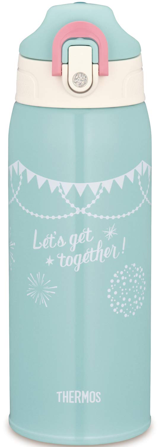 Thermos Vacuum Insulated Water Bottle 0.8L in Mint Flag Design 2-Way Fho-801Wf Mf