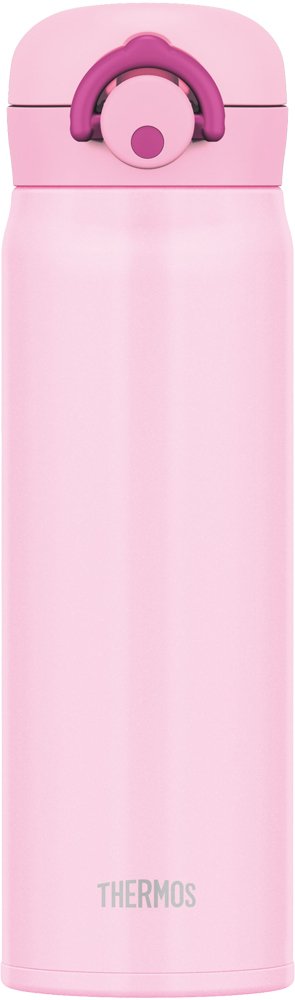 Thermos Japan 500Ml Light Pink Vacuum Insulated Water Bottle One Touch Open Mug Jnr-500 Lp