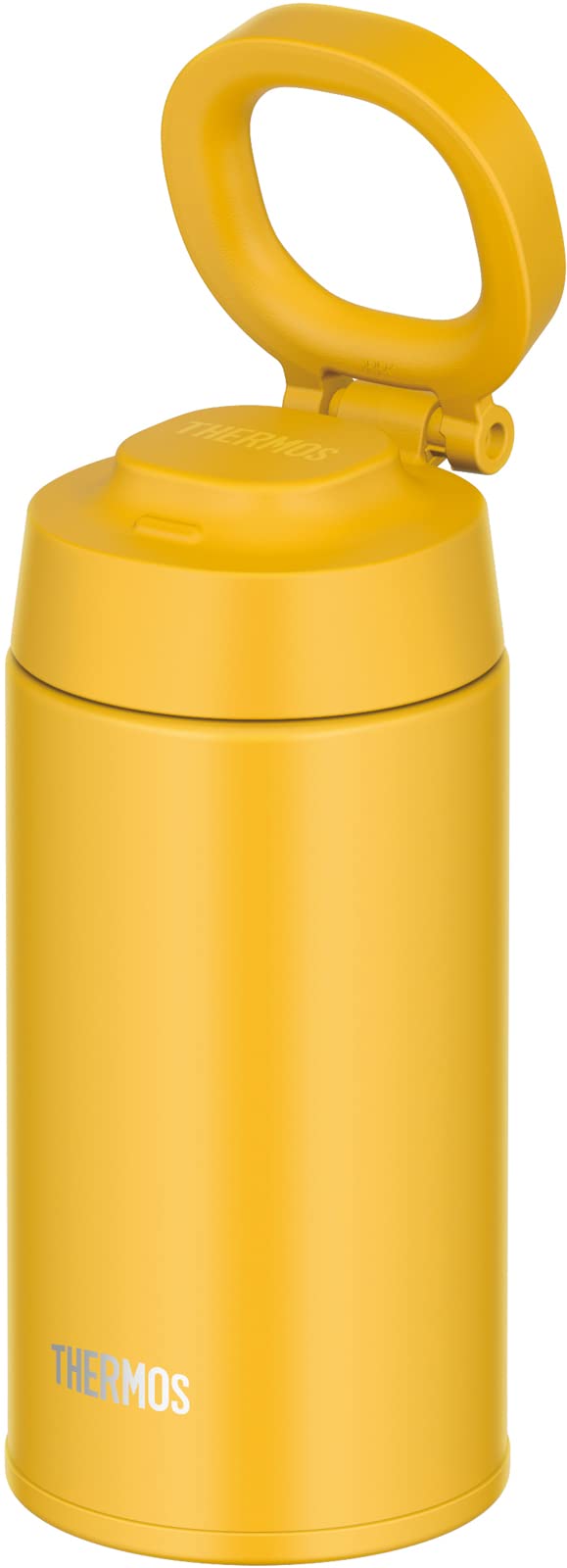 Thermos 380ml Yellow Portable Vacuum Insulated Water Bottle with Carry Loop