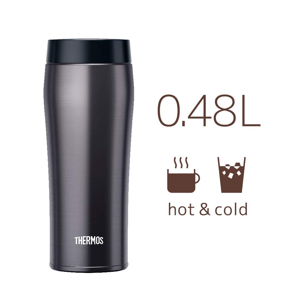 Thermos 480ml Vacuum Insulated Water Bottle Portable Tumbler in Cool Gray