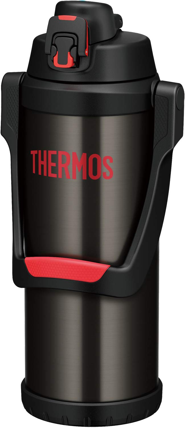 Thermos 2.5L Vacuum Insulated Black Red Sports Jug Ffv-2500 Bkr Water Bottle