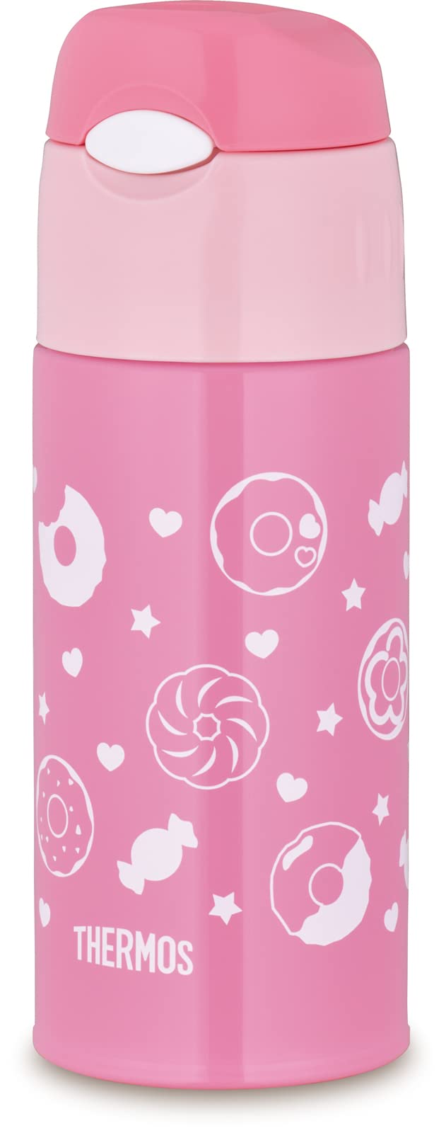 Thermos FHL-403F PL-P 400ml Purple Pink Vacuum Insulated Straw Water Bottle for Children For School Cold Storage Only