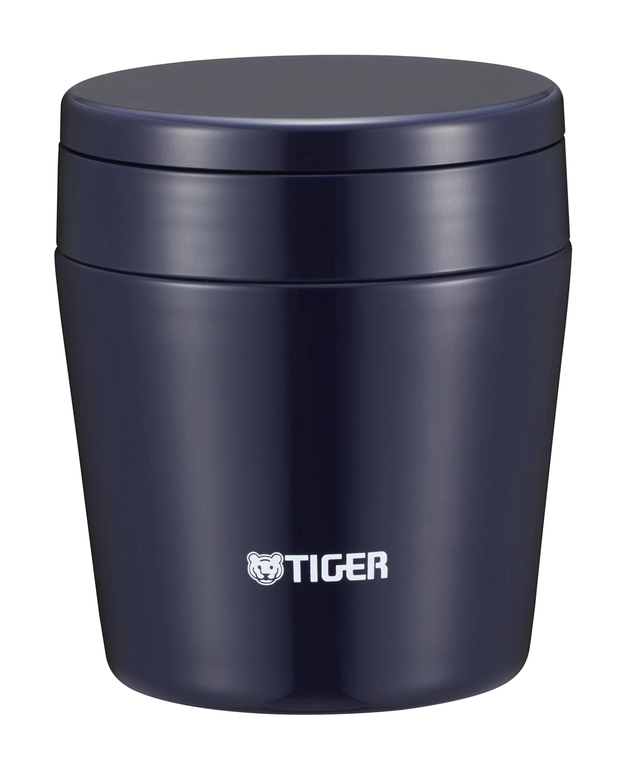 Tiger Thermos Vacuum Insulated Soup Jar 250Ml Japan Thermal Lunch Box Wide Mouth Round Bottom Indigo Blue Mcl-B025-Ai