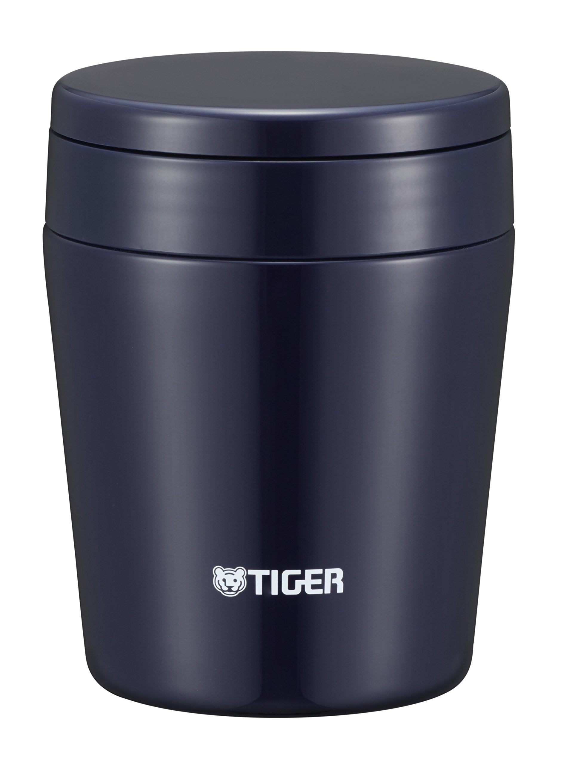 Tiger Thermos Vacuum Insulated Soup Jar 300Ml Japan Thermal Lunch Box Wide Mouth Round Bottom Indigo Blue