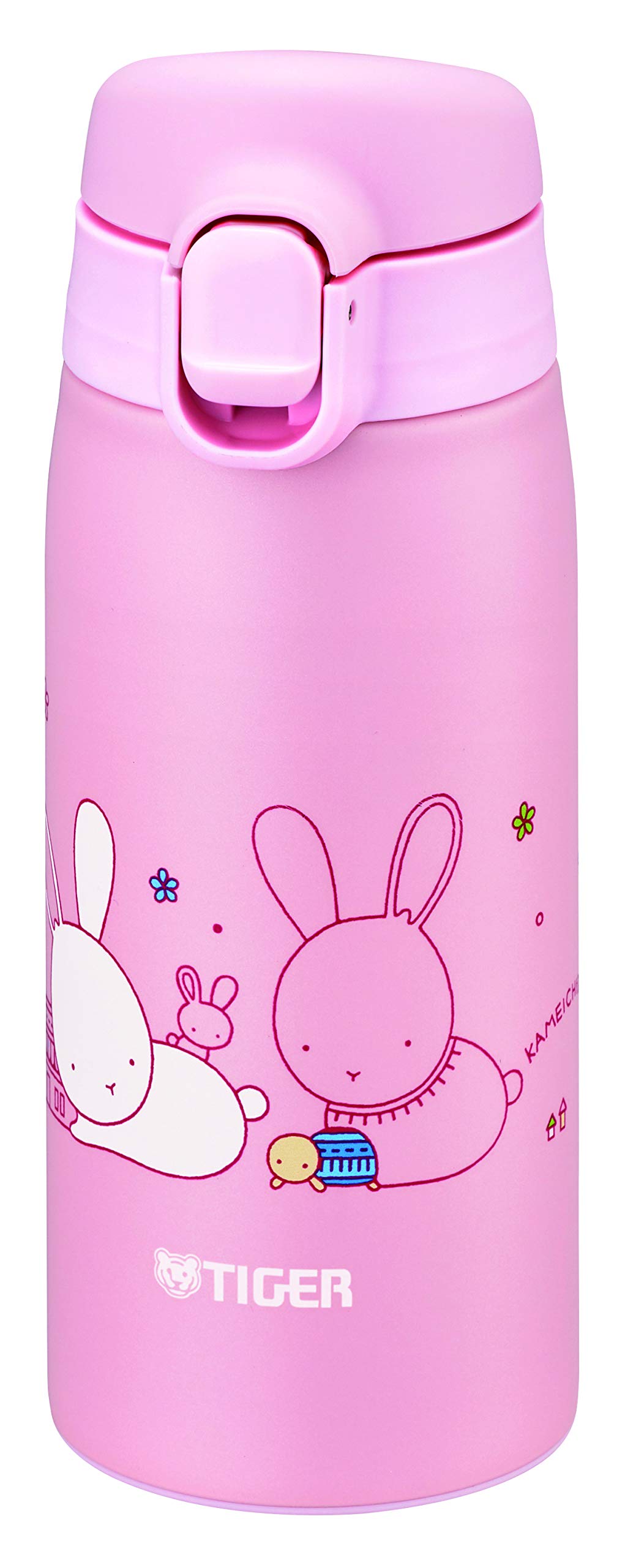 Tiger Lightweight Stainless Steel Vacuum Flask 350ml Water Bottle MCT-A035P Rabbit Design