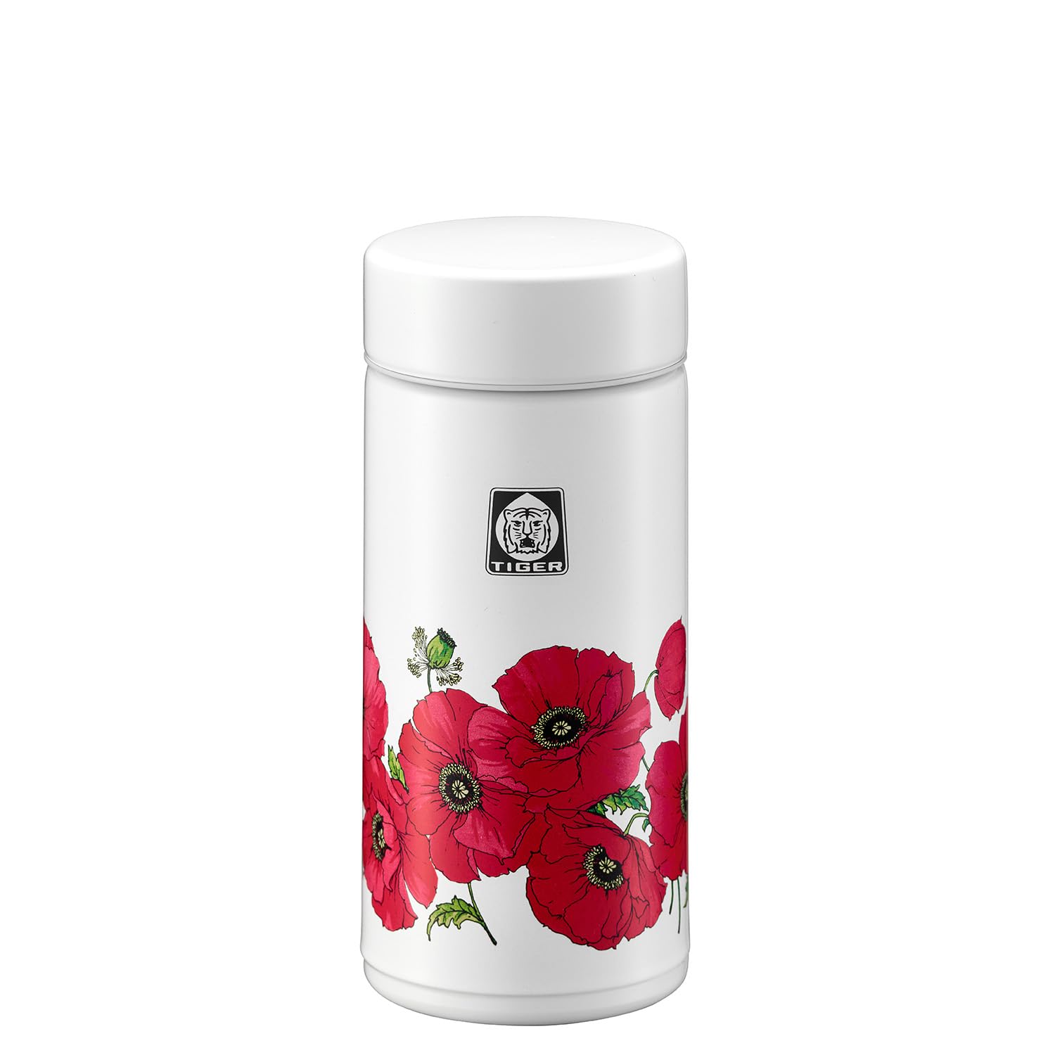 Tiger 100th Anniversary Vacuum Flask Retro Poppy Pattern Insulated 200ml Bottle