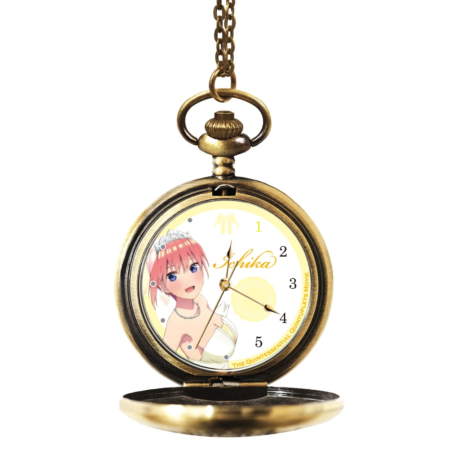 Toei Japan Movie The Quintessential Quintuplets Memorial Pocket Watch Ichika Nakano Alloy Crystal Glass