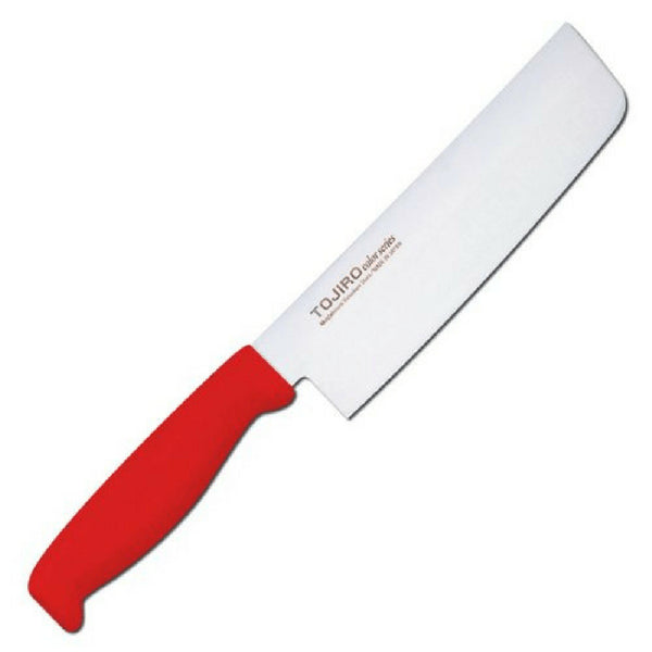 Tojiro Color Mv Nakiri With Elastomer Handle Red