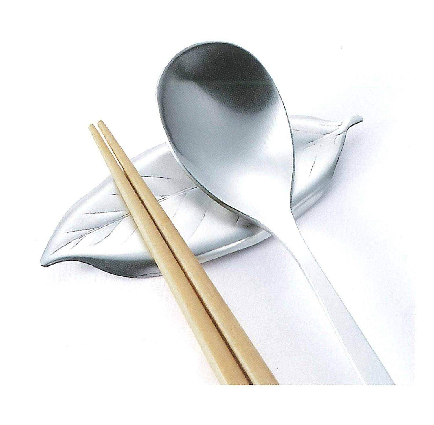 Tsubame Shinko Stainless Steel Leaf-Shaped Cutlery Rest Gold