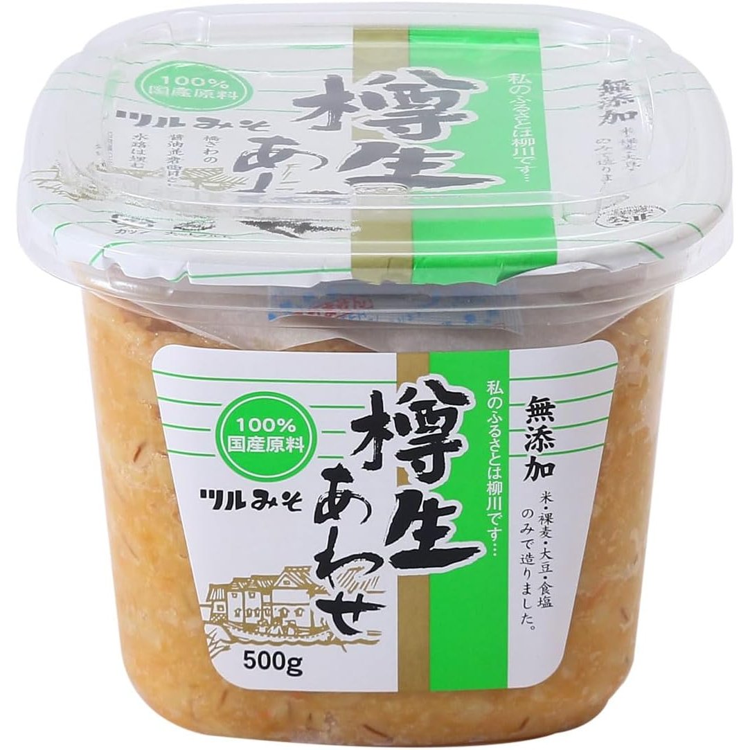 Tsurumiso Jyozo Hakushu Additive Free Awase Miso (Mixed Miso Paste) 500g