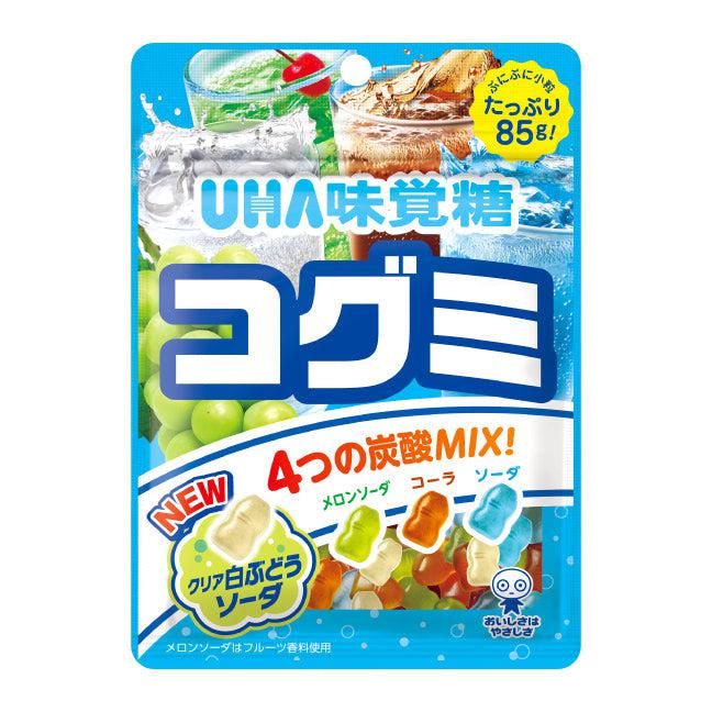 UHA Mikakuto Carbonated Soda Gummy Candy 4 Flavor Japanese Gummies Mix 85g