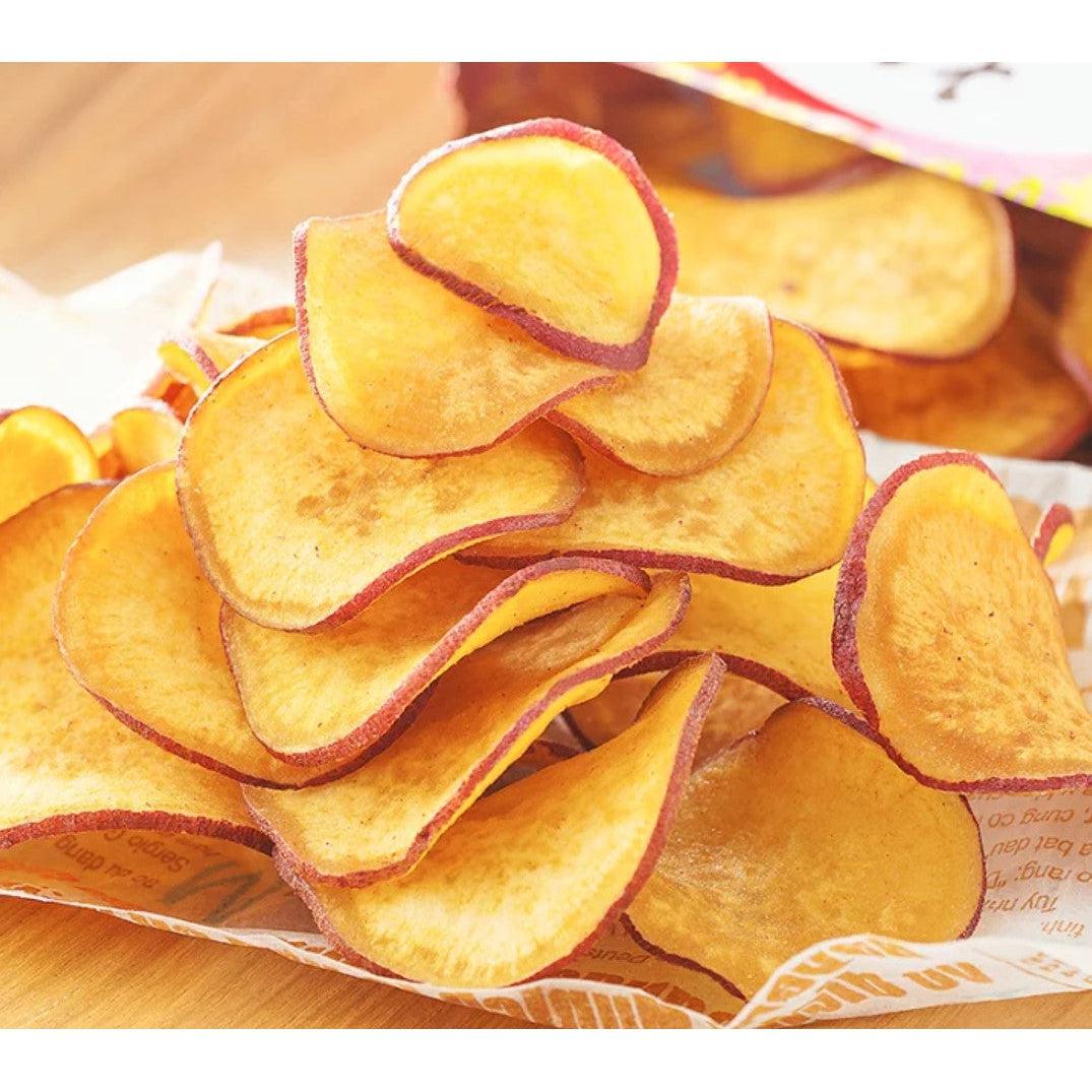 UHA Mikakuto Osatsu Doki Satsumaimo Sweet Potato Chips 65g (Pack of 3)
