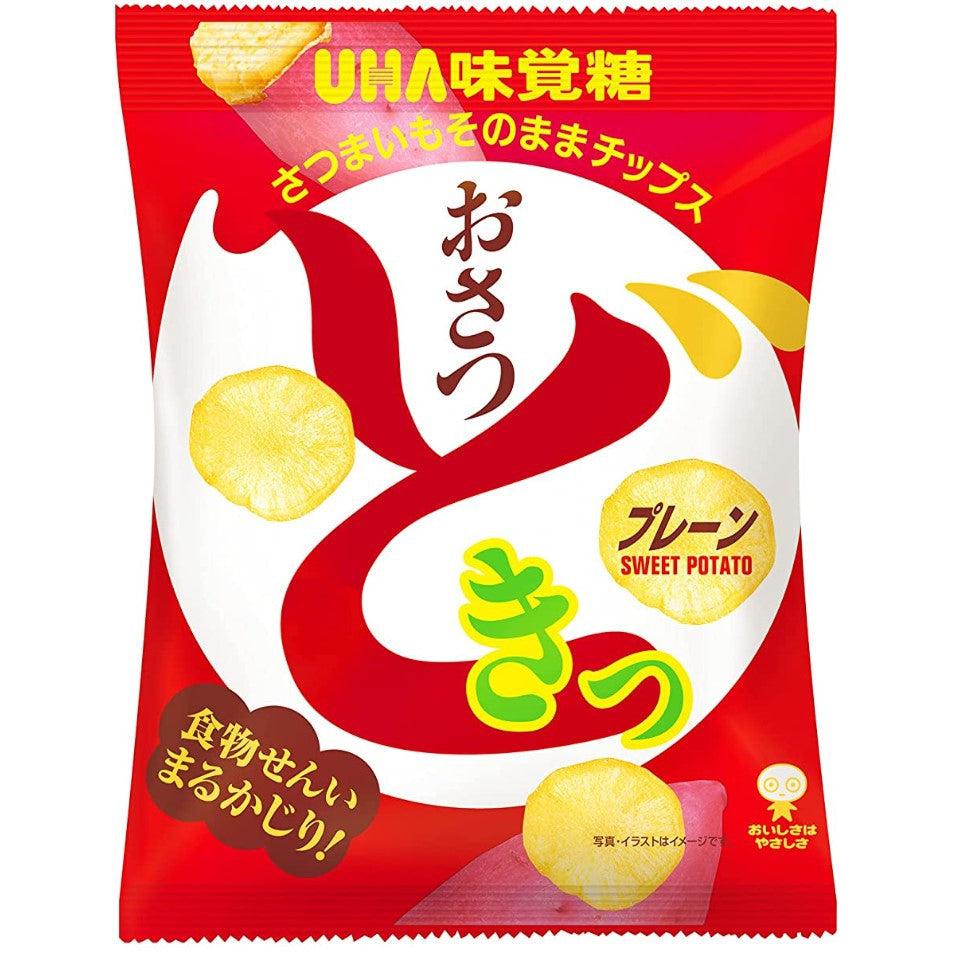 UHA Mikakuto Osatsu Doki Satsumaimo Sweet Potato Chips 65g (Pack of 3)