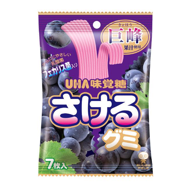 UHA Mikakuto Sakeru Grape Gummy Candy 7 Pieces (Pack of 6)