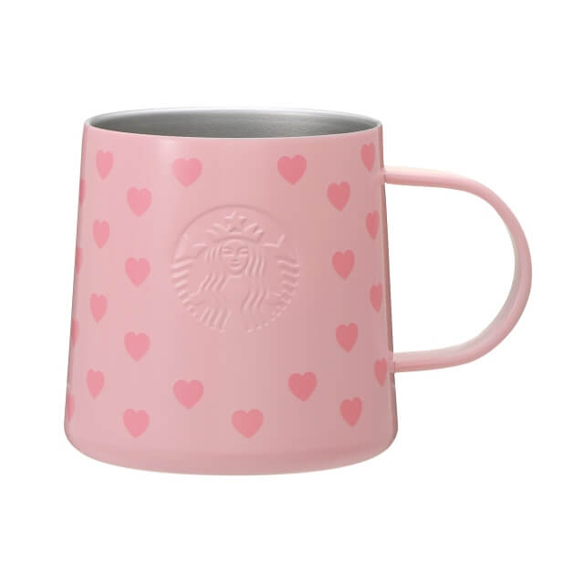 Starbucks Valentine 2022 Heart Stainless Steel Mug 414ml - Japanese Starbucks Stainless Mugs