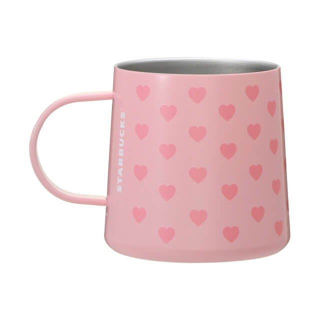 Starbucks Valentine 2022 Heart Stainless Steel Mug 414ml - Japanese Starbucks Stainless Mugs