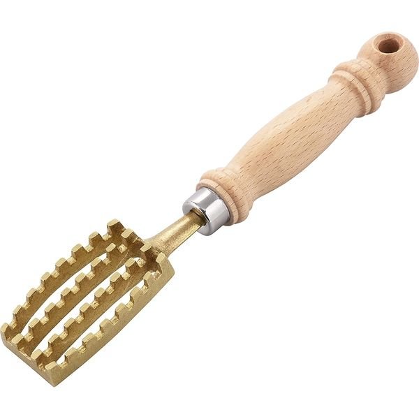 Wahei Freiz Brass Fish Scale Remover Wood-Handle Scaler Large