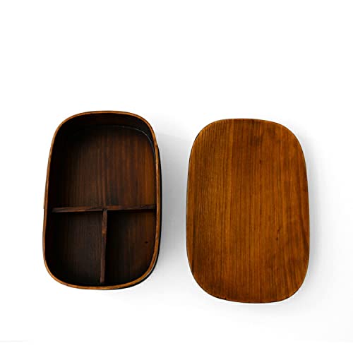 Ruozhao Wakacho Bento Box Brown 19X12.5X6.8Cm Japan - YOYO JAPAN