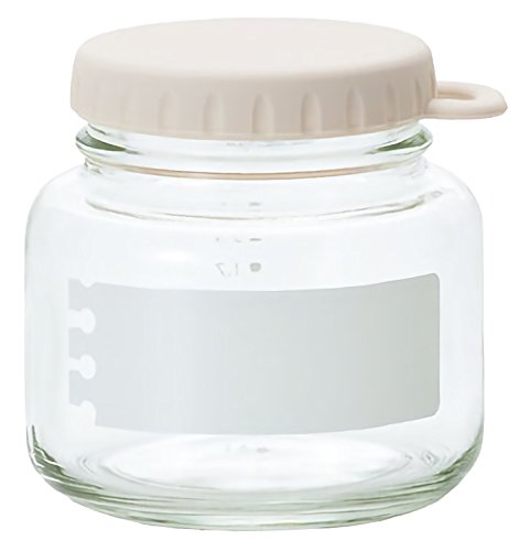 Aderia Japan 1656 Writeable Glass Bottle E-Cap Jar 320 Gw Garlic White