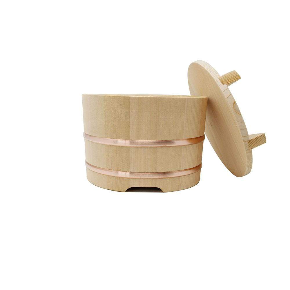 Yamacoh Ohitsu Sawara Japanese Wooden Rice Container (Nosebitsu) 30Cm