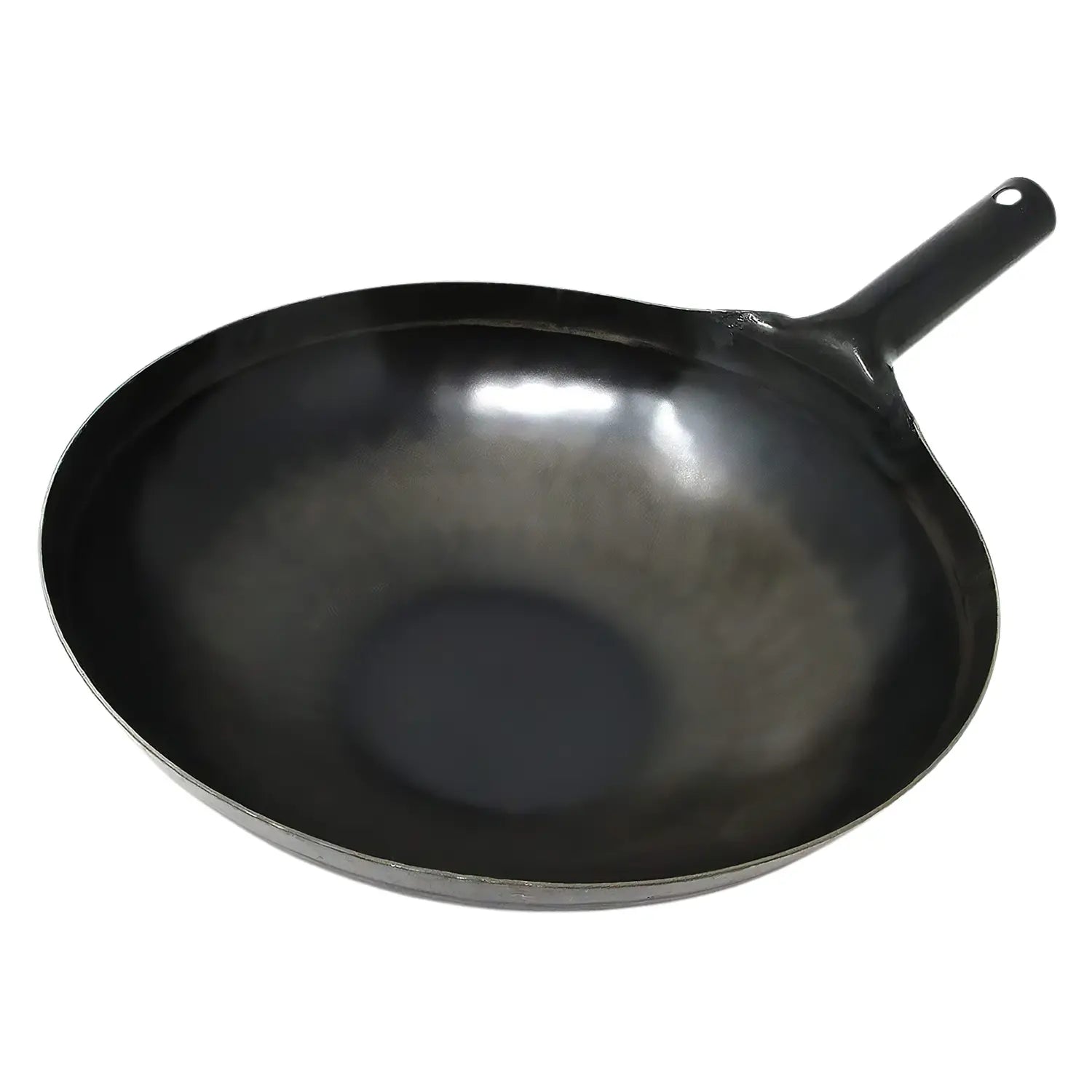 Yamada Hammered Iron Round Bottom Wok (1.6Mm Thickness) 42cm - Unseasoned