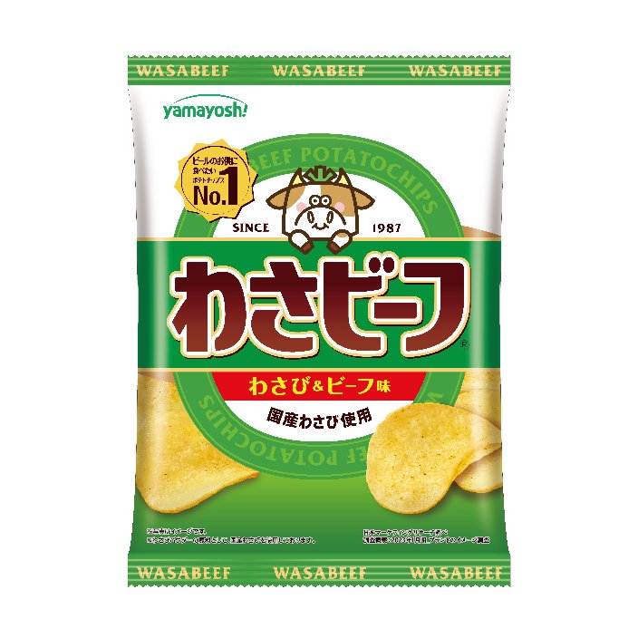 Yamayoshi Wasabeef Wasabi Beef Potato Chips 50g (Pack of 3)