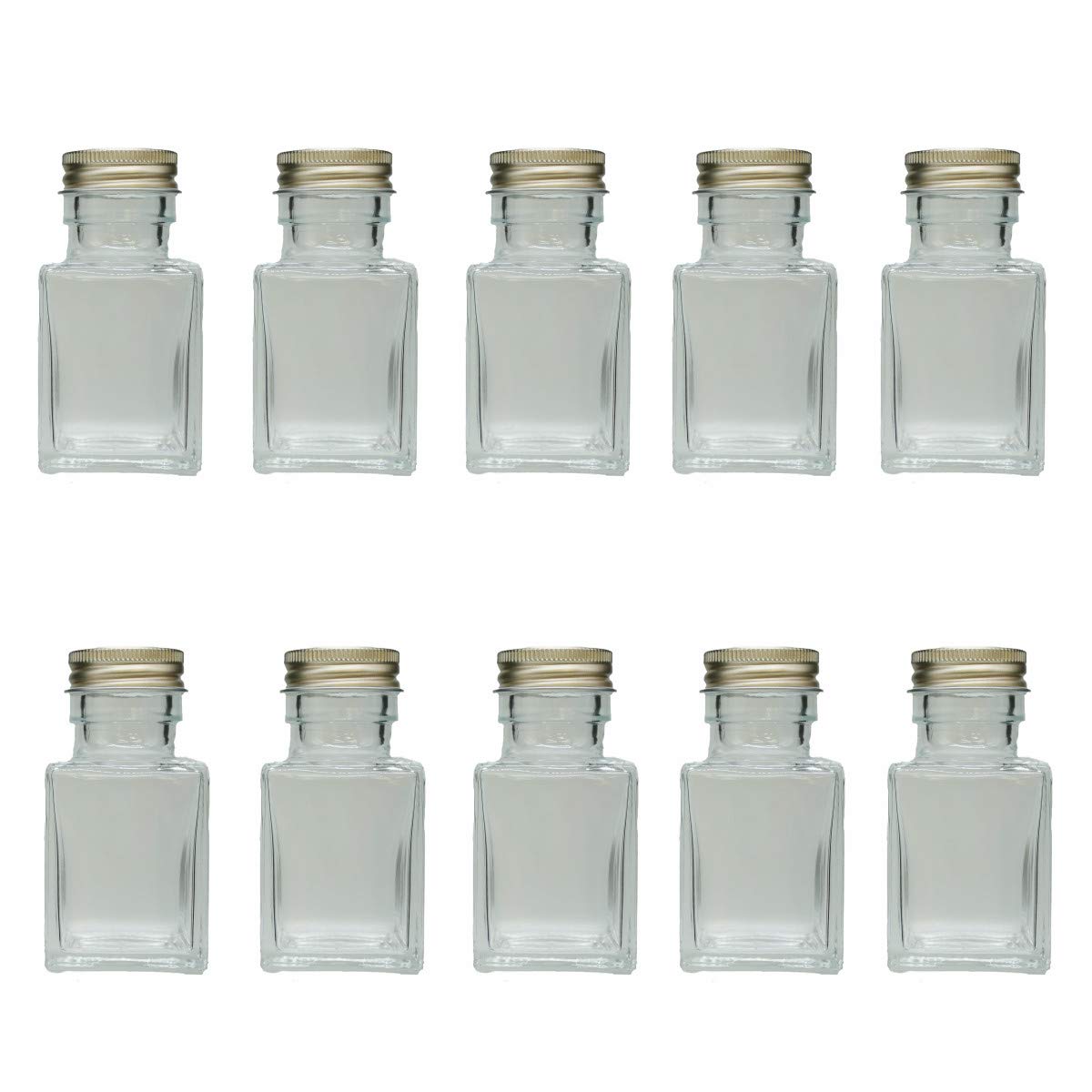 Yokohama Herbarium 2Nd Store Herbarium Bottle Square 50Ml Set Of 10 W/ Caps & How-To Guide - Japan