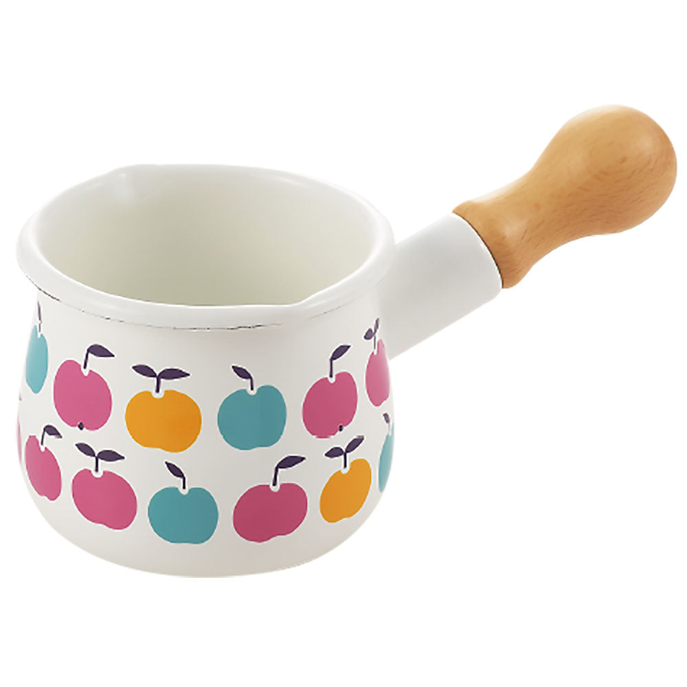 Yutaka Horo Plune Enameled Petit Milk Pan Apple