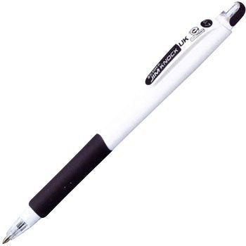 Zebra Jim Knock UK 0.7mm Black Ink White Barrel Pen Bn10-W