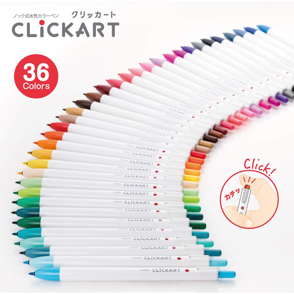 Zebra Japan Water-Based Clickart Pen Lt 12 Color Set Wyss22-12Clt (117 Characters)