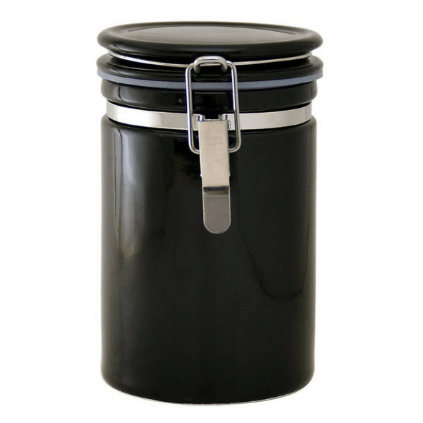 Zero Japan Mino Ware Ceramic Coffee Canister 150/200 Black - Coffee 200 (Height: 160mm)