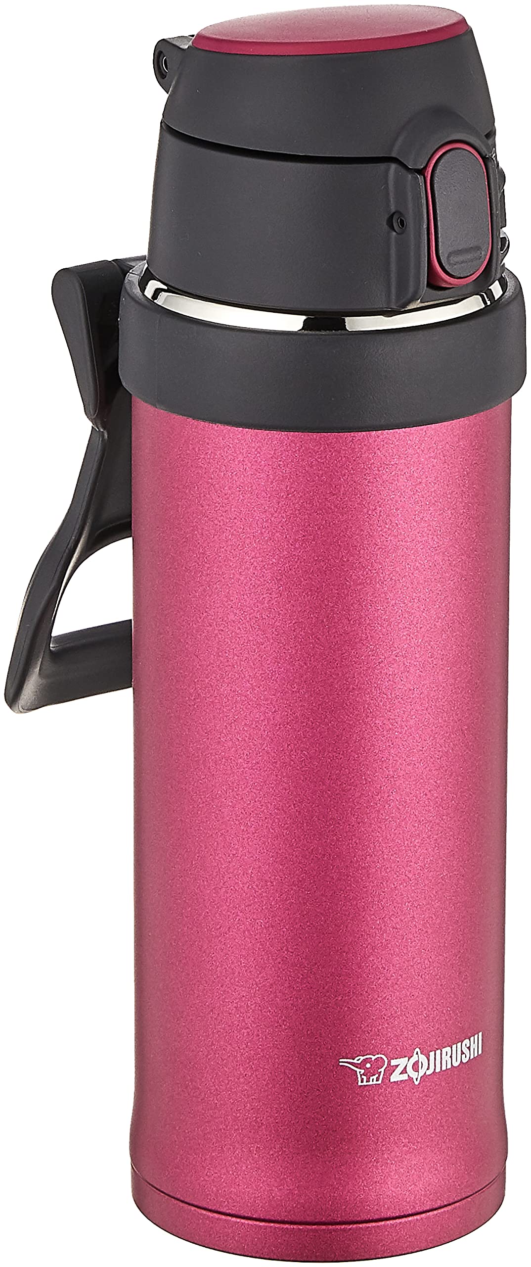 Zojirushi Flip and Go 16oz Stainless Steel Mug in Hibiscus Red